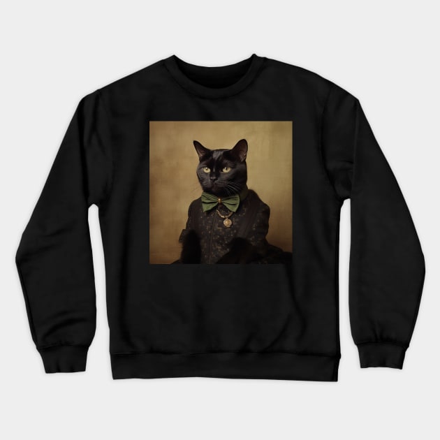 Cat in Suit Crewneck Sweatshirt by DocFinn